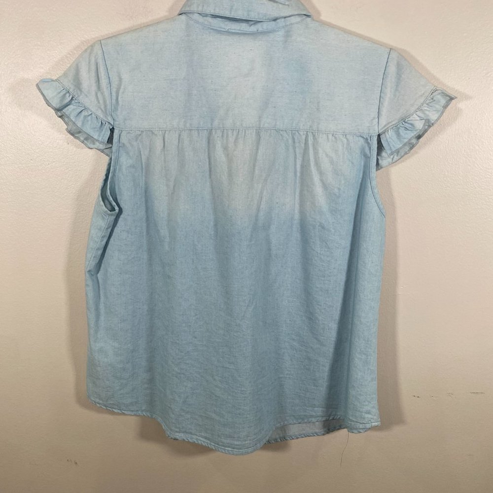 NWT Umgee Denim Button Down Shirt - Picture 4 of 4
